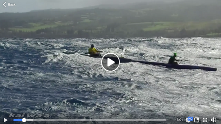 Epic OC1 outrigger downwind surfing